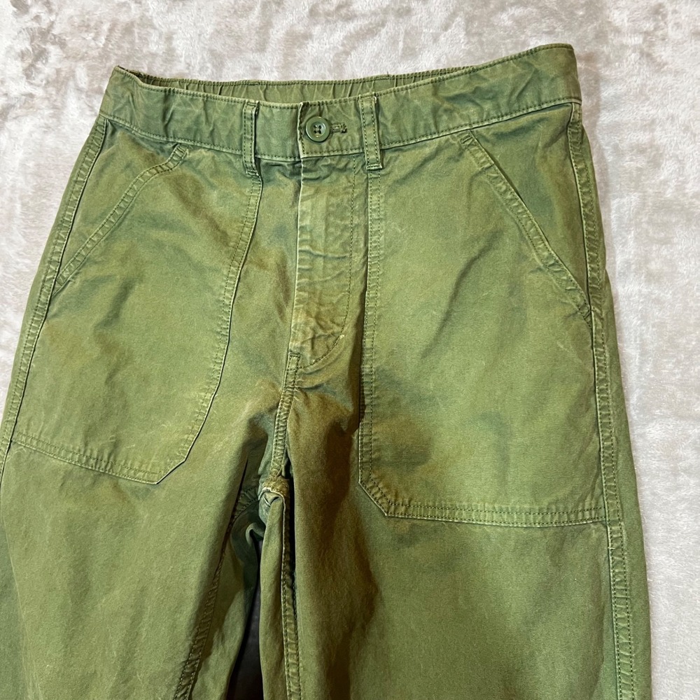 Uniqlo Pants Women's 27-30 Green Utility Army Casual Granola Girl Teacher - Picture 2 of 11